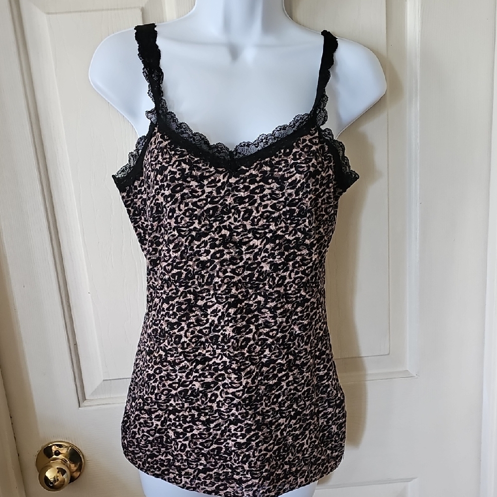White House Black Market Animal Print Lace Cami